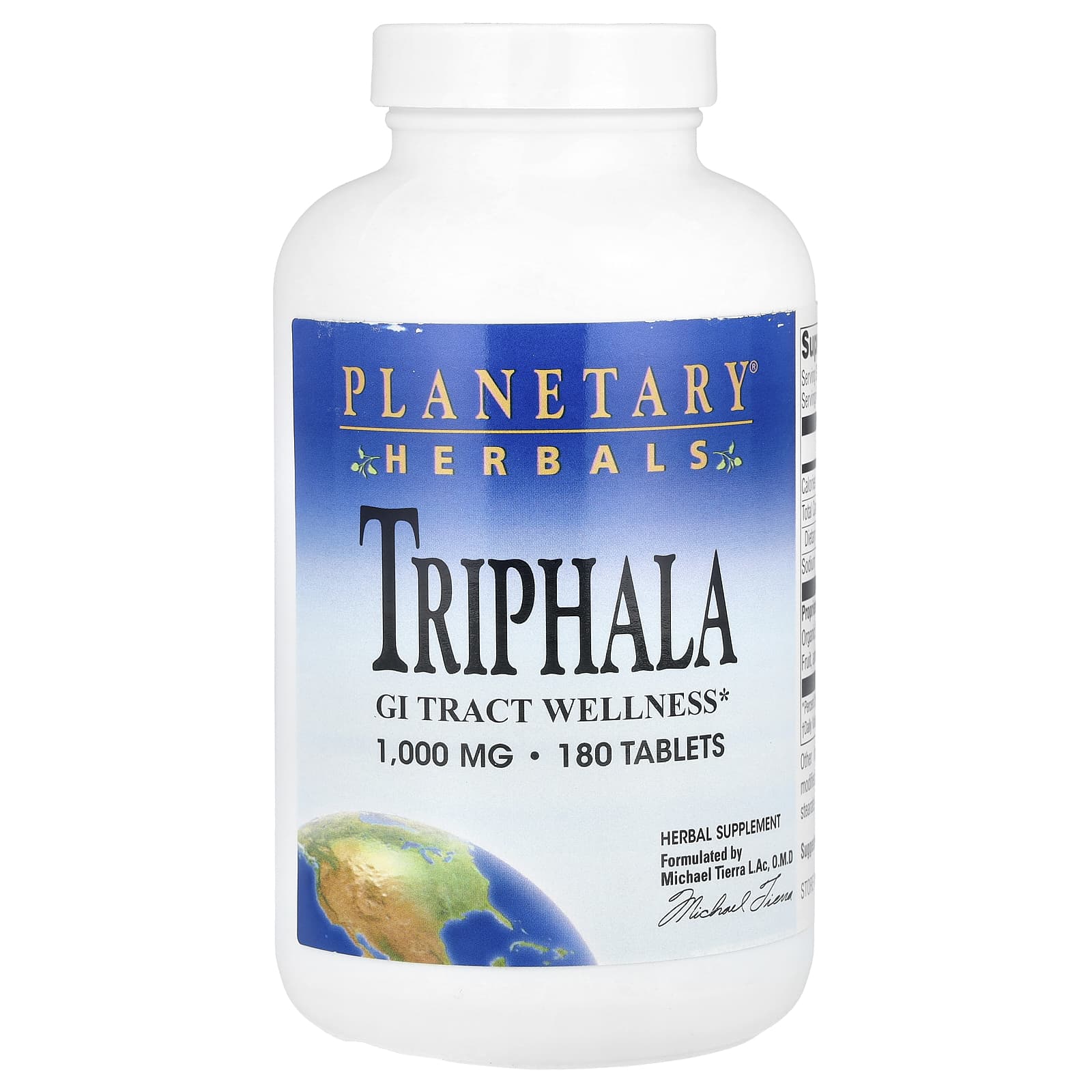 Planetary Herbals, Triphala, GI Tract Wellness, 1,000 mg, 180 Tablets UPC 021078100669 | Hilife Vitamins